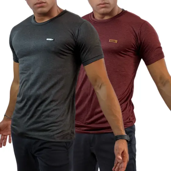 Kit 2 Camisetas Manga Curta Dryfit Camisa Masculina Academia Malha Fria