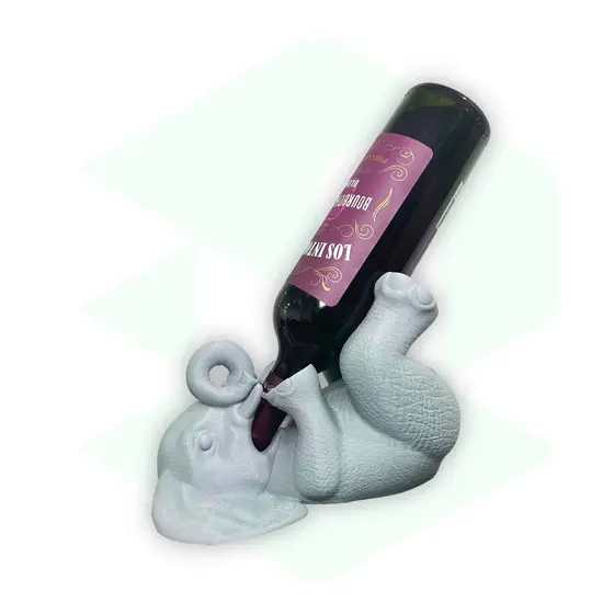 Suporte Elefante para Garrafa de Vinho - Adega Porta Vinho Bar