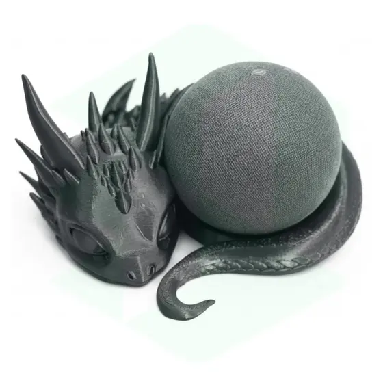 Suporte para Alexa Echo Dot 4 e 5 Bebê Dragão - Preto ENVIO IMEDIATO