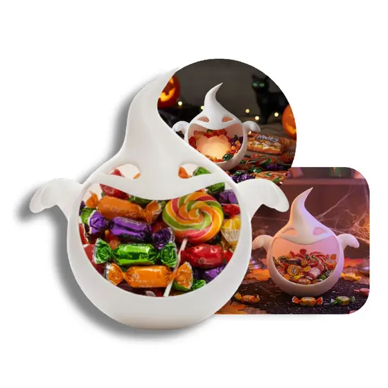 Baleiro de Fantasma Festa Halloween Decorativo Temático