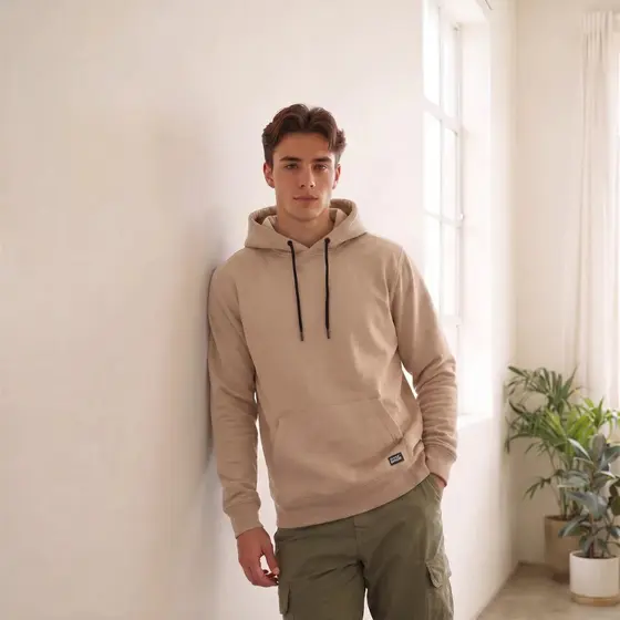 Casaco Canguru Moletom Masculino Com Capuz E Bolso