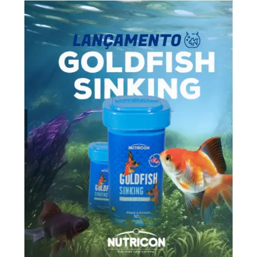Ração Para Peixes Nutricon Goldfish Sinking - Que Afunda Para Kinguio 50g