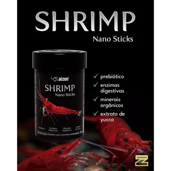 Ração Para Camarão Alcon Shrimp Nano Sticks 36g