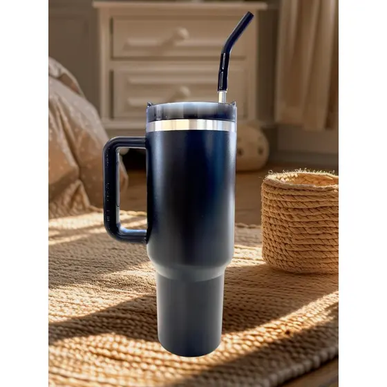 copo garrafa Térmica inox 1200ml canudo de inox com borracha-inox (externo-interno)
