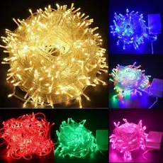 Luz LED Pisca Pisca de Natal 100 Leds 10m para decoração de jardim de casa de férias AC110V 220V
