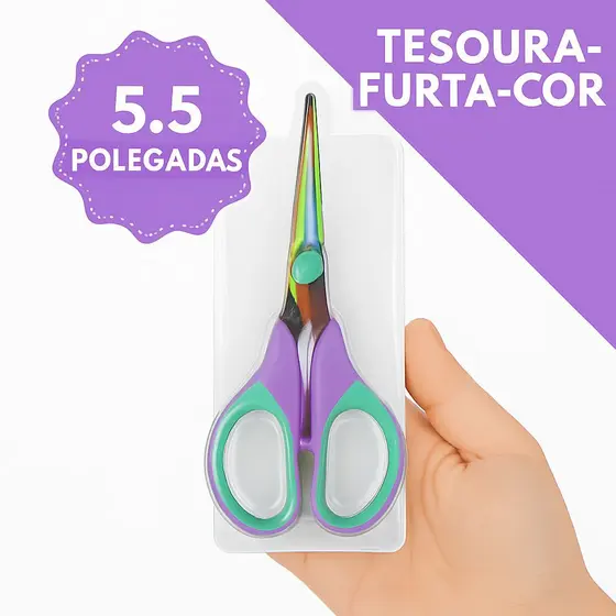 Tesoura Profissional Furta-Cor 5.5 Polegadas Corte Afiado Para Artesanato, Papelaria e Costura - AE