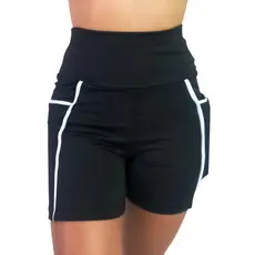 Short Academia Feminino Fitness Cintura Alta Com Bolso Celular