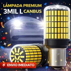 Par Luz Ré LED P21W 1156 BA15S Canbus Super Branca Forte 44W Alta Potência Xenon Reverso Automotivo