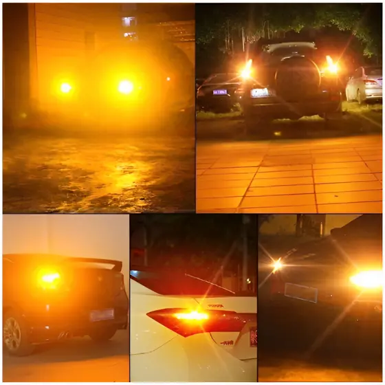 kit 4pcs Lâmpada De Sinalização Pisca Canbus LED 144 Chip 1156 Para Carros