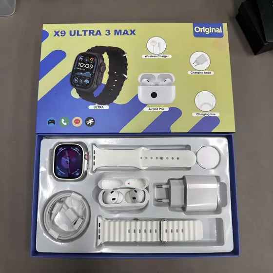 Novo T800 Ultra-3In1/X9 Ultra3 Venda Quente Sistema Duplo Conexão Bluetooth + Carregamento Magnético De Alta Potência W9