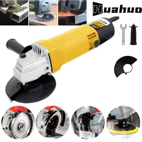 【110V/220V】 Esmerilhadeira Angular Lixadeira 870W 100mm 11000rpm  com peças