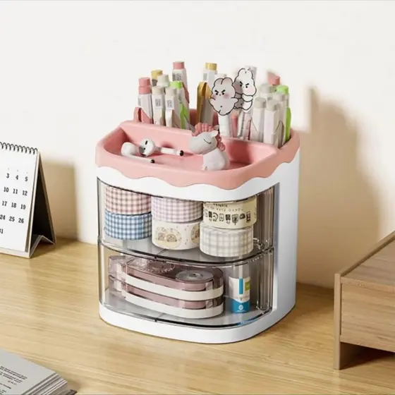 Organizador multiuso Porta-Caneta Infantil Gavetas Multifuncional Escritório-B-M-1708