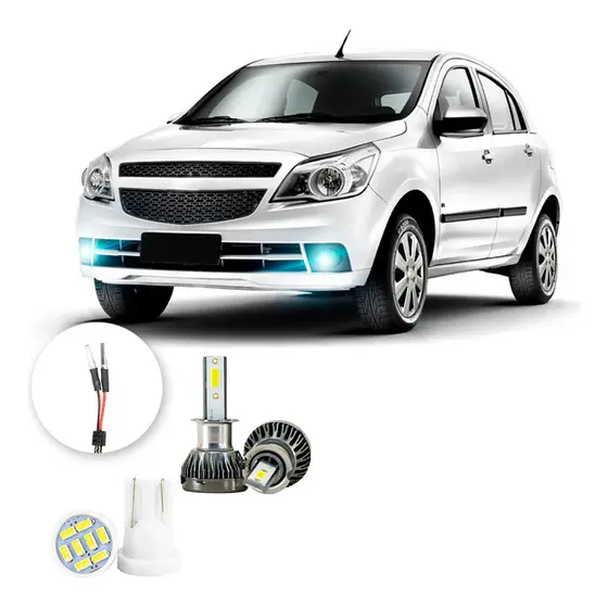 Ultra Led Nano 22000lm Chevrolet Agile 2010-2011 Farol Milha