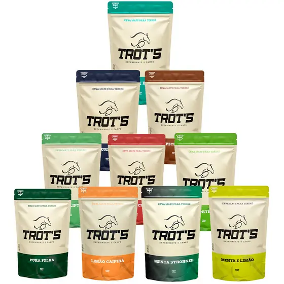 Kit com 10 Ervas Mate TROT'S 500g - ESCOLHA SABORES