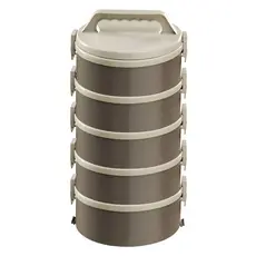 Conjunto com 5 Marmitas Térmicas Plástico Treviso 1,8 Litros