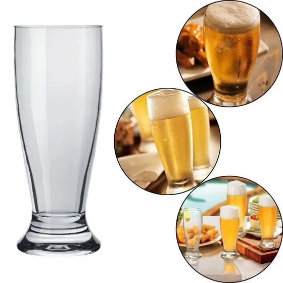 Jogo 24 Copos Munich Tulipa Nadir Chopp Cerveja 200ml