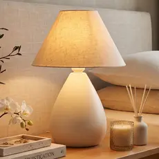 Abajur com Cúpula De Tecido Luminaria Bivolt Quarto Sala Escritório Adulto Infantil Varias Cores