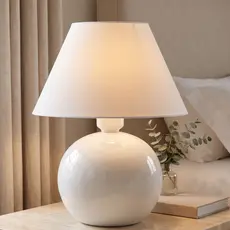 Abajur Luminaria Cerâmica Com Cúpula Quarto Decoração Adulto Escritório Infantil