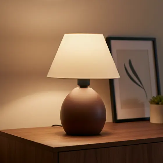 Abajur Luminária de Cerâmica Com Cúpula para Decoração Quarto Sala Escritório