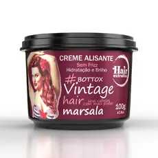 Creme Alisante Bottox Vintage Hair 100g MARSALA Hair Extrattus | Redução de Volume, Brilho e Efeito Liso Duradouro