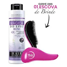 Gloss Mágica Do Liso Blond 1l E Brinde Escova Hair Extrattus