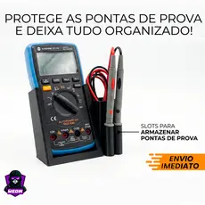 Suporte Organizador Multímetro com Slot Pontas de Prova e Cabos - Bancada Eletrônica Tech MeoW