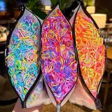 Kit Peças Bolsa Elástico De Cabelo Infantil De Borracha Descartável Acessórios Multicolorido