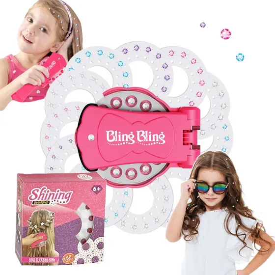 Bling Diamond Adesivas Para Cabelo 180 Gemas Com Máquina De Aplicação de Joias