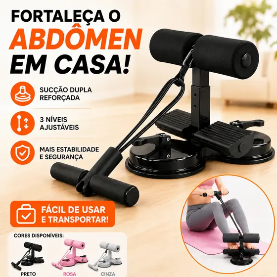Aparelho Abdominal com Ventosa para Abdômen Definido Treino em Casa Fitness Ajustável
