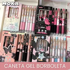 6Pcs/Box Minimalista Caneta Gel Borboleta 0,5mm De Alta Qualidade De Secagem Rápida Para Estudante