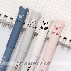 4/8/12/24 Unidades Caneta Apagável Ponta fina Com Desenho De Urso Criativo