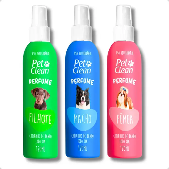 Perfume Colônia Spray Pet Shop para Cachorro e Gato Pet Clean - 120 ml