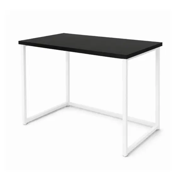 Escrivaninha Dobravel Mesa Mesinha Dobravel Estrutura Aço Tampo MDF Escritorio Multiuso Notebook Quarto Apartamento