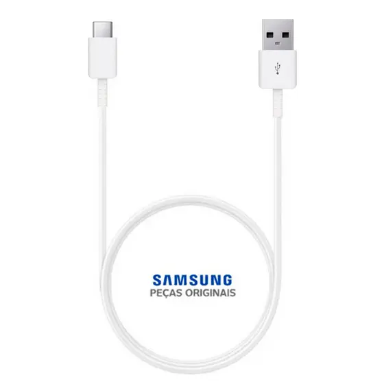 Cabo Carregador Samsung USB-C Carregamento Rápido S24 S25 A06 A07 A25 A36 A55 A56 M55 Original