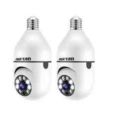 Kit 2 Mini IP Câmera de Segurança Wi-fi Branco com Áudio Bidirecional Visão Noturna e Sensor de Movimento - YOOSEE