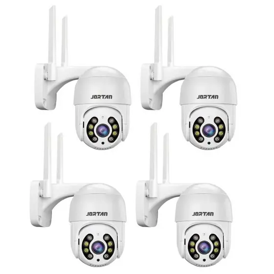 Kit 4 Câmera de Segurança IP A8 Wi-fi Branco com Áudio Bidirecional Visão Noturna LED Infravermelho - com App YOOSEE