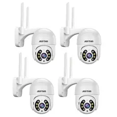 Kit 4 Câmera de Segurança IP A8 Wi-fi Branco com Áudio Bidirecional Visão Noturna LED Infravermelho - com App YOOSEE