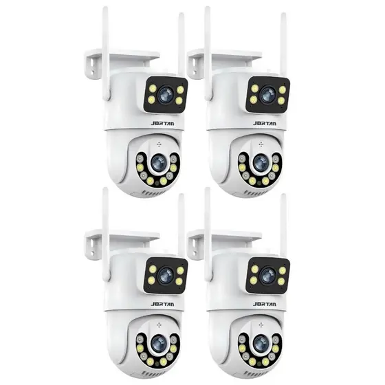 Kit 4 Câmera de Segurança IP Wi-fi Branco IP66 4MP de Lente Dupla - com App YOOSEE