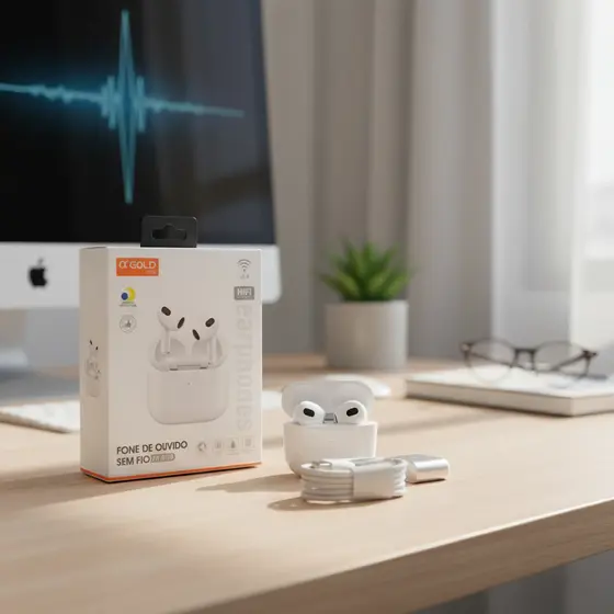 Fone Bluetooth BT10 – Som Estéreo, 6h de Reprodução, Controle Touch e Compatível com Android/iOS Controle Touch Sem Fio