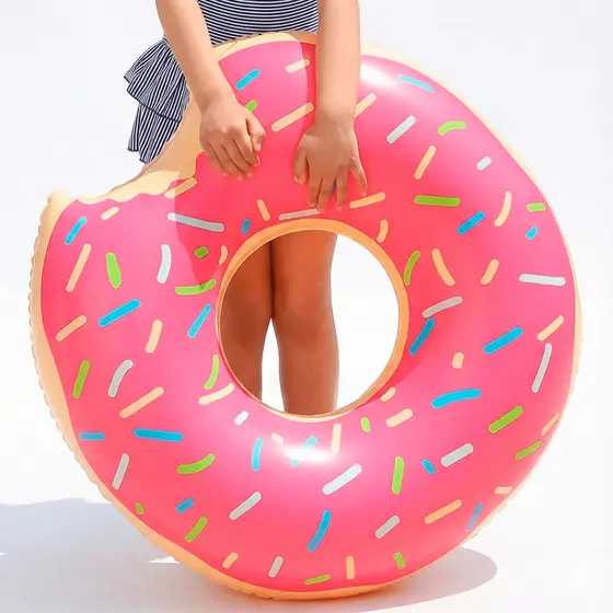 Kit 2 ou 3 Boias Infláveis Donut e Melancia para Piscina Escolha a Combinação