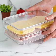 Organizador Porta Frios Para Geladeira Duplo Transparente