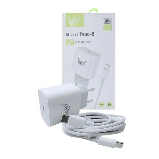 Carregador Tipo-C 20W 5.1A 2 Portas e Cabo 1m Altomex