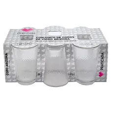 6 Copos de Vidro Transparente Arizona 200ml - Sofistição e Elegância