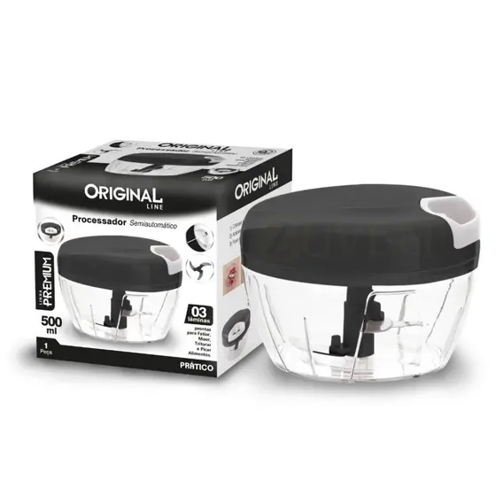 Triturador Multi Processador de Alimentos Manual 3 Laminas