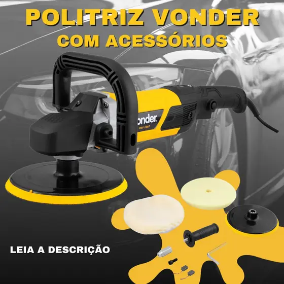 Politriz Angular 1300W 7 Polegadas PAV1307 Com Acessórios Vonder