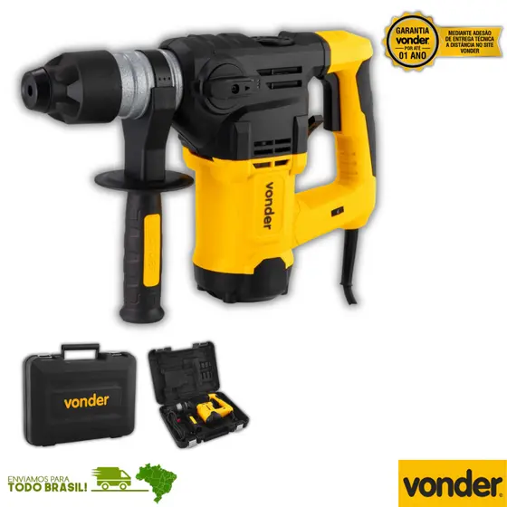 Martelete Rompedor Perfurador Vonder 1500W SDS Plus Profissional