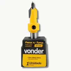 Fresa Cônica 10 mm Tupia – Metal Duro VONDER