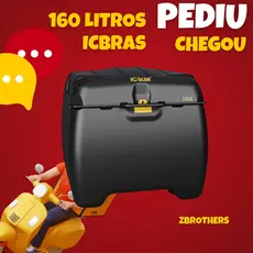 Baú 160 Litros Para Entrega Motoboy-  Caixa Para Moto ICBRAS