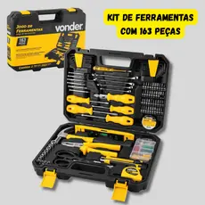 Kit Ferramentas Completo 163 Peças Vonder – Maleta Portátil Profissional