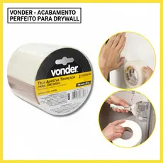 Tela Adesiva Trançada Para Drywall 100mmx20m Vonder